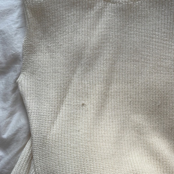 Isalis Knit Structured Cream Tie Dress - Picture 9 of 10